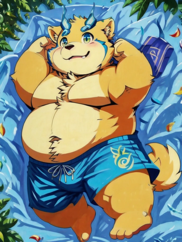 (masterpiece, best quality:1.2), botailang，furry，overweight，