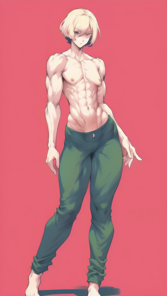 full body in image, simple hair, full naked man, naked body, male body, jogger pants, short hair, slender body, hot body, sexy male body, dinamic pose, six patch. detalied pose, body, simple background, expressive face, focus on face, line art, sketch
