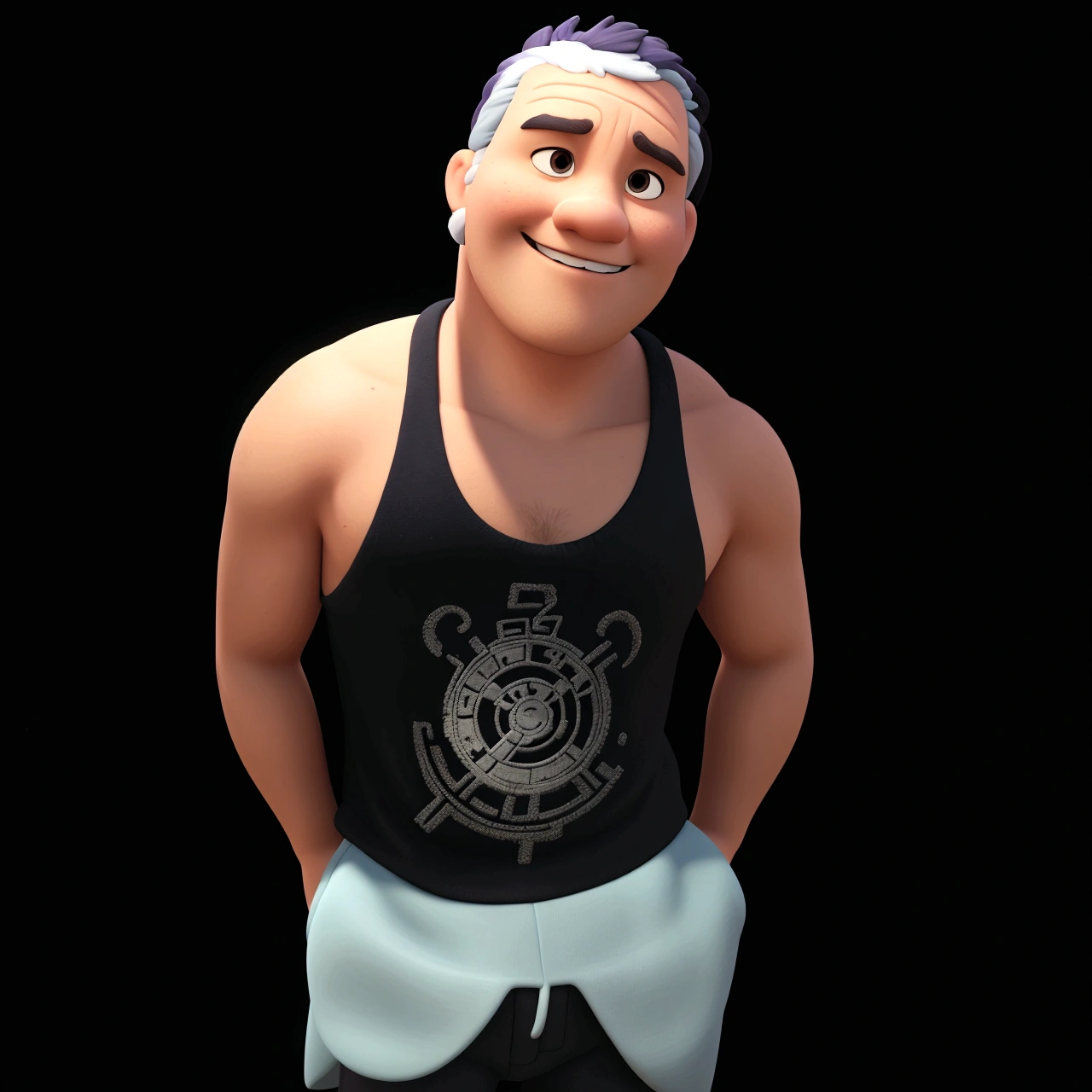 Soon you, age 45, a beach in the background on a sunny day, animation character, stylized character, animation style rendering, 3d stylized, Arnold Maya rendering, Stylized 3D rendering, toon render screenshot, 3d character, 3d character, Stylized 3D rendering, 3D character rendering, cartoon character, Personagem de close up, character posing, (Pixar-style) (master part:1.2) (bokeh) (best quality) (skin detailed) (detailed texture) (8K) (Argilla) (cinematic lighting) (sharp focus