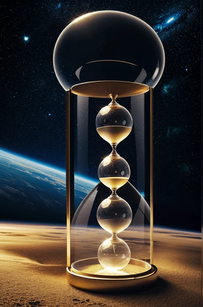 An hourglass in space
