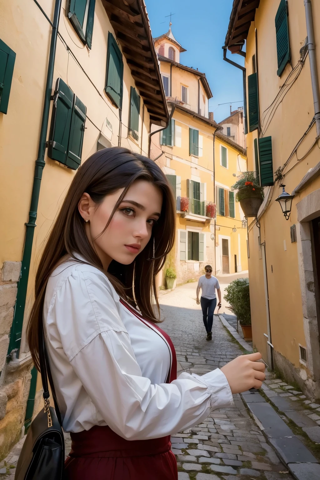 ((best qualityer)), ((work of art)), (detailded), 2 Guys, 1 girl, Italy
