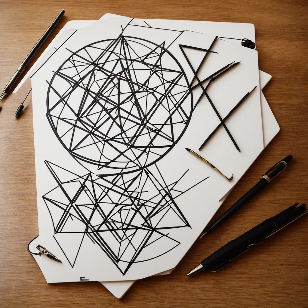 Create a sophisticated and modern version of the Enneagram symbol.