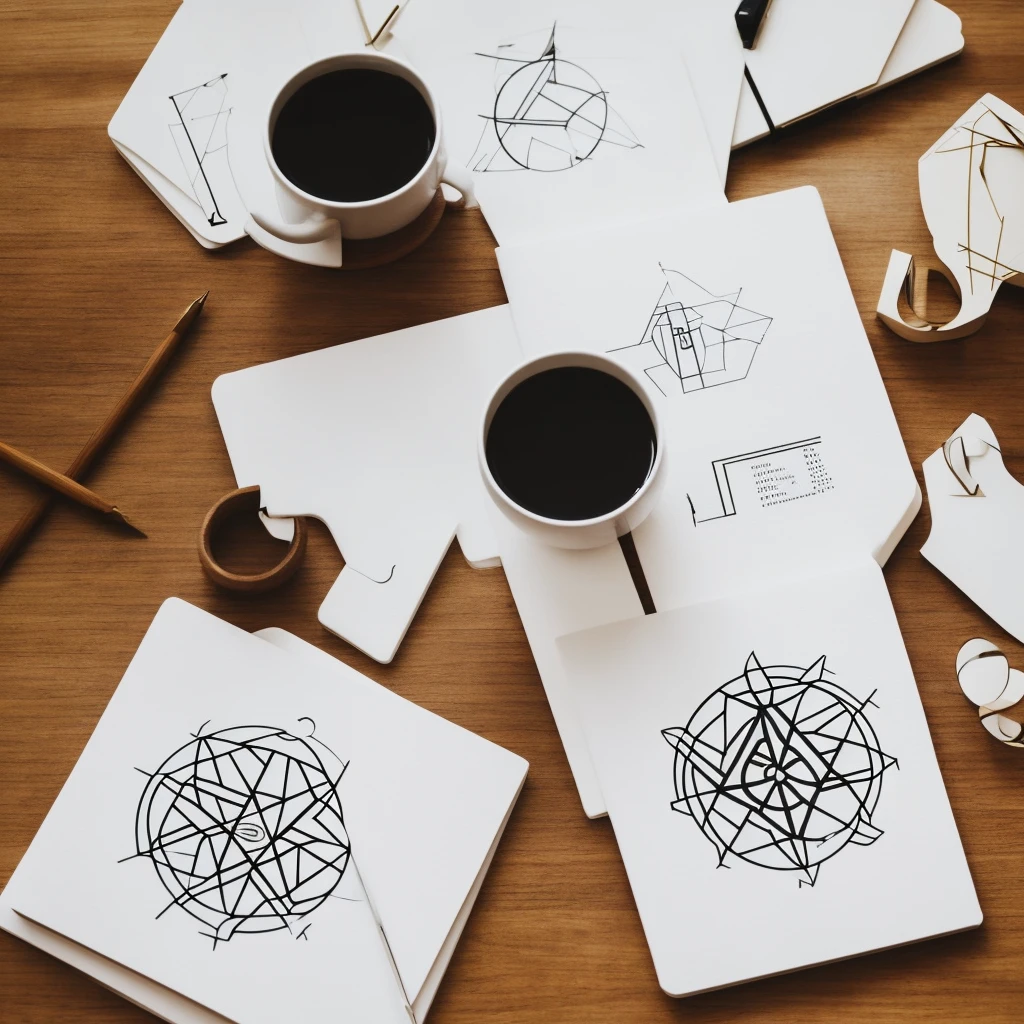Create a sophisticated and modern version of the Enneagram symbol.