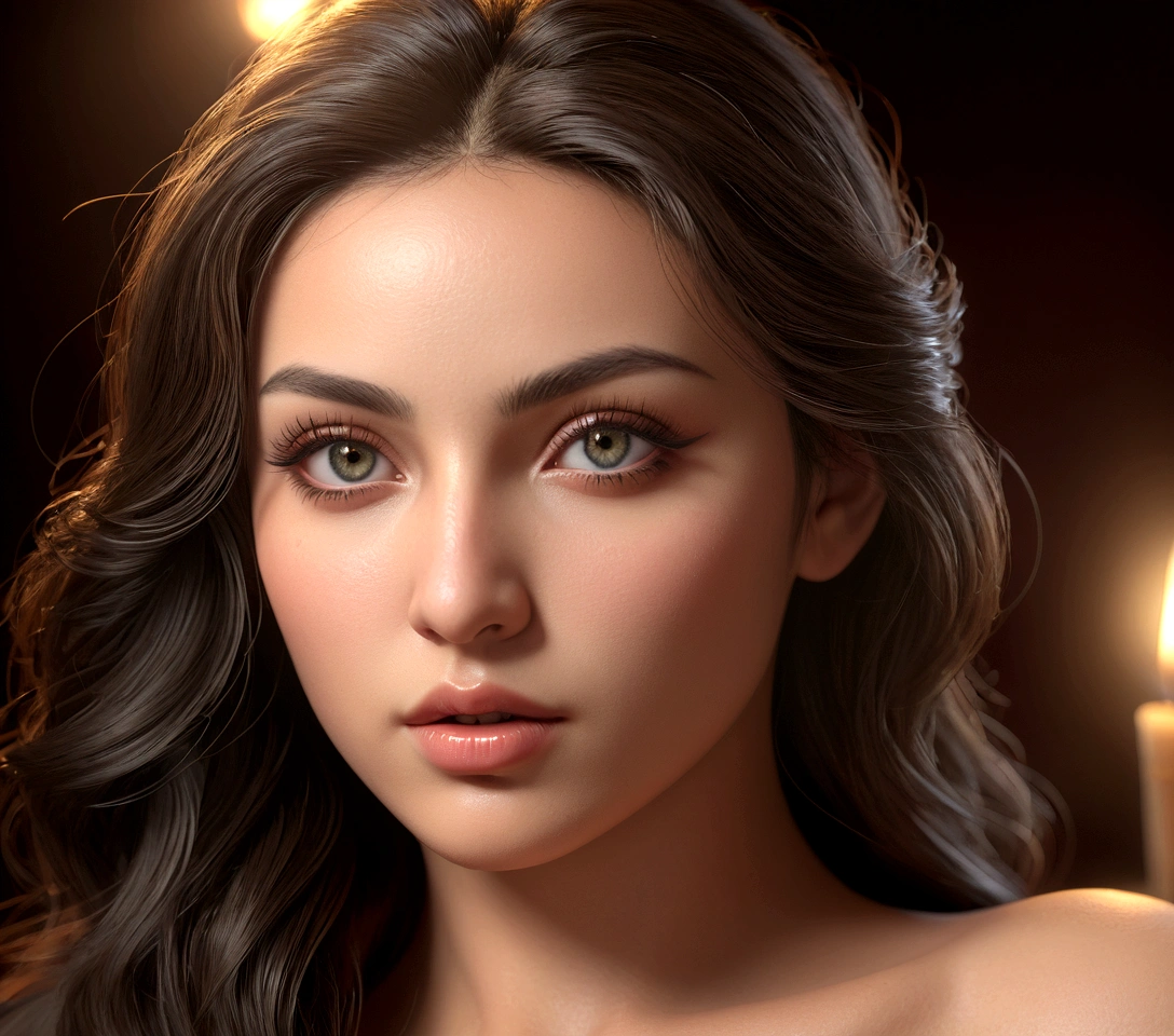 a nude woman ((Mia Kalipha style, full body ))with beautiful detailed eyes, beautiful detailed lips, extremely detailed eyes and face, long eyelashes, photorealistic, 8k, highres, masterpiece, ultra-detailed, realistic, photo-realistic, hyperrealistic, elegant, sensual, erotic, dramatic lighting, warm color tones, cinematic, highly detailed, intricate details, volumetric lighting, exquisite