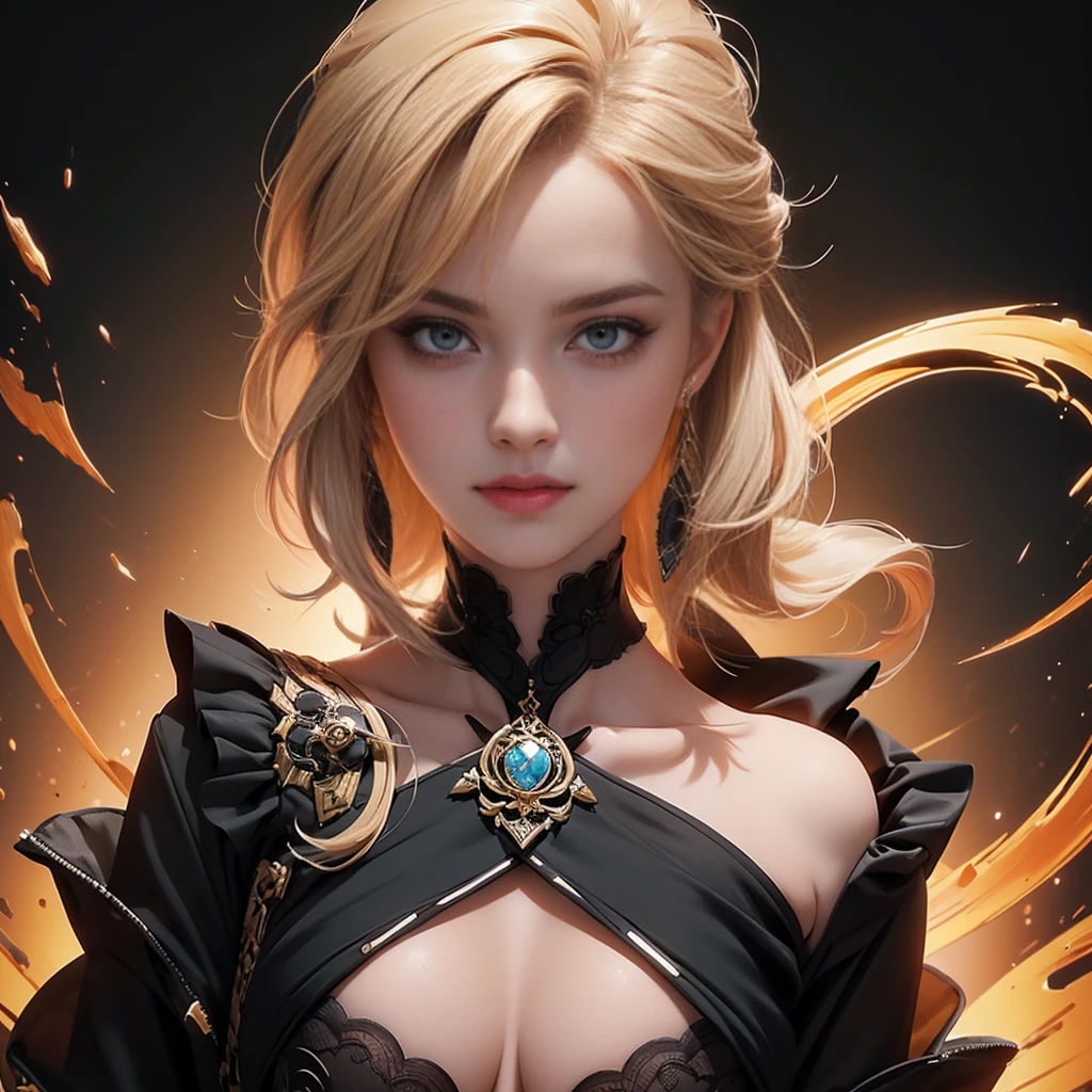 masterpiece, best quality, (extremely detailed CG unity 8k wallpaper), (best quality), (best illustration), (best shadow), absurdres, realistic lighting, (Abyss), beautiful detailed glow, art by PeterMohrBacher,, short hair, blonde