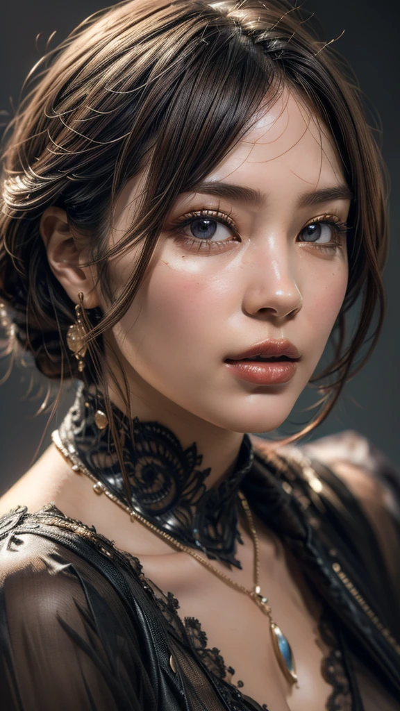 One girl, masterpiece, (Highest quality), 8K, Detailed skin texture, Detailed cloth texture, ((Beautifully detailed face:1.4)),((Natural big breasts1.4)),((Upper Body))
