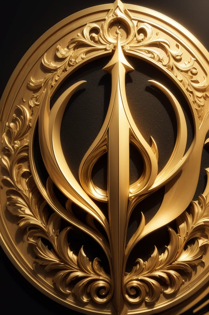 A mesmerizing 3D logo illustration of "irisvan" exudes elegance and sophistication, with the name artistically crafted in a golden font against a Corinthians background