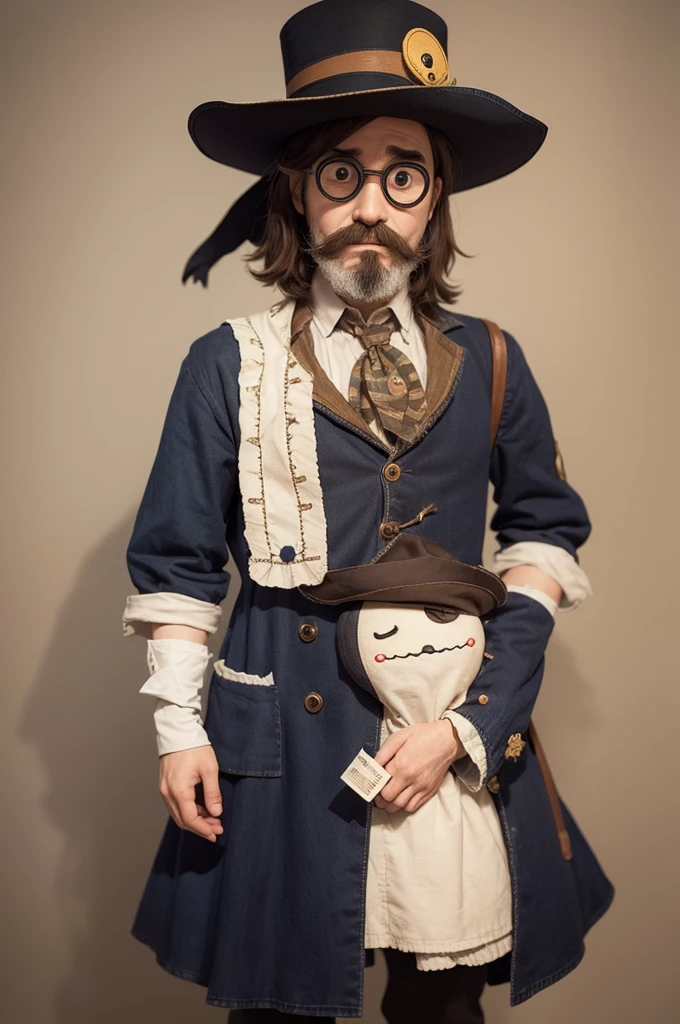 Patchy PeteInspiration: inspired not mr. Potato HeadDescription: A patched rag doll with removable parts. He wears a big hat and has a patched eye., which can be exchanged for other fun accessories like a monocle or a pirate eye.Personalidade: funny, Sarcastic, and always with a joke ready, but loyal to friends.