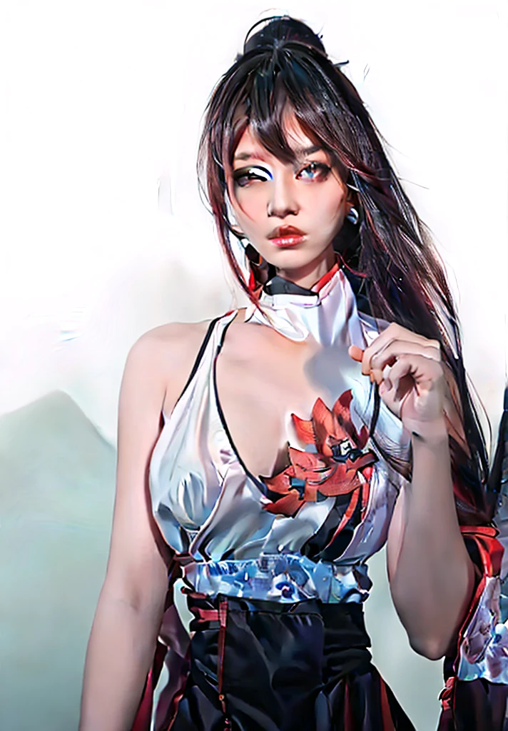 Asian Girl, sexy loooking, 17 - year - old goth like girl, female character, woman, style character, epic style, in style, beautiful style,style only, style, manhwa 18 realistic, style artgerm, neo goth, avatar image, realistic image, sexy