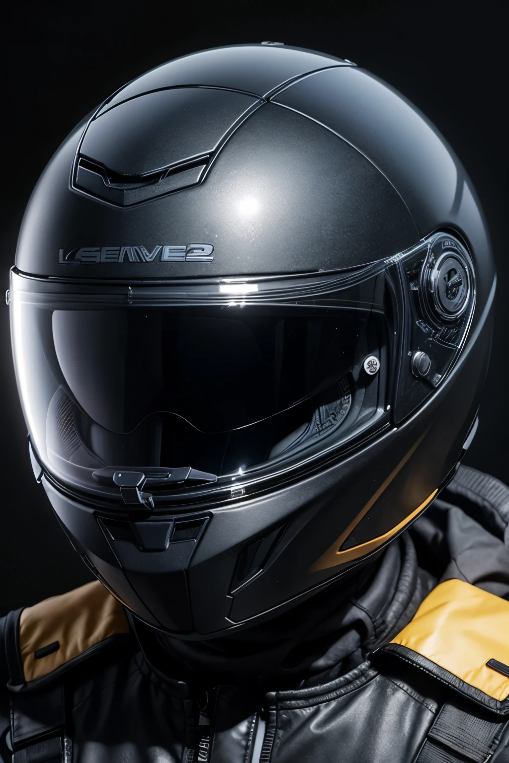 man and ls2 helmet facing me and without his face showing