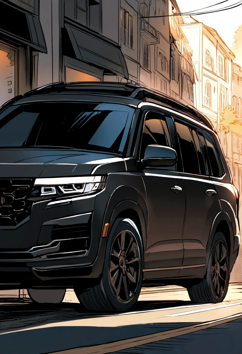 the sideview,the sideview,Contre-Jour,An SUV drove down the street,Rapid
