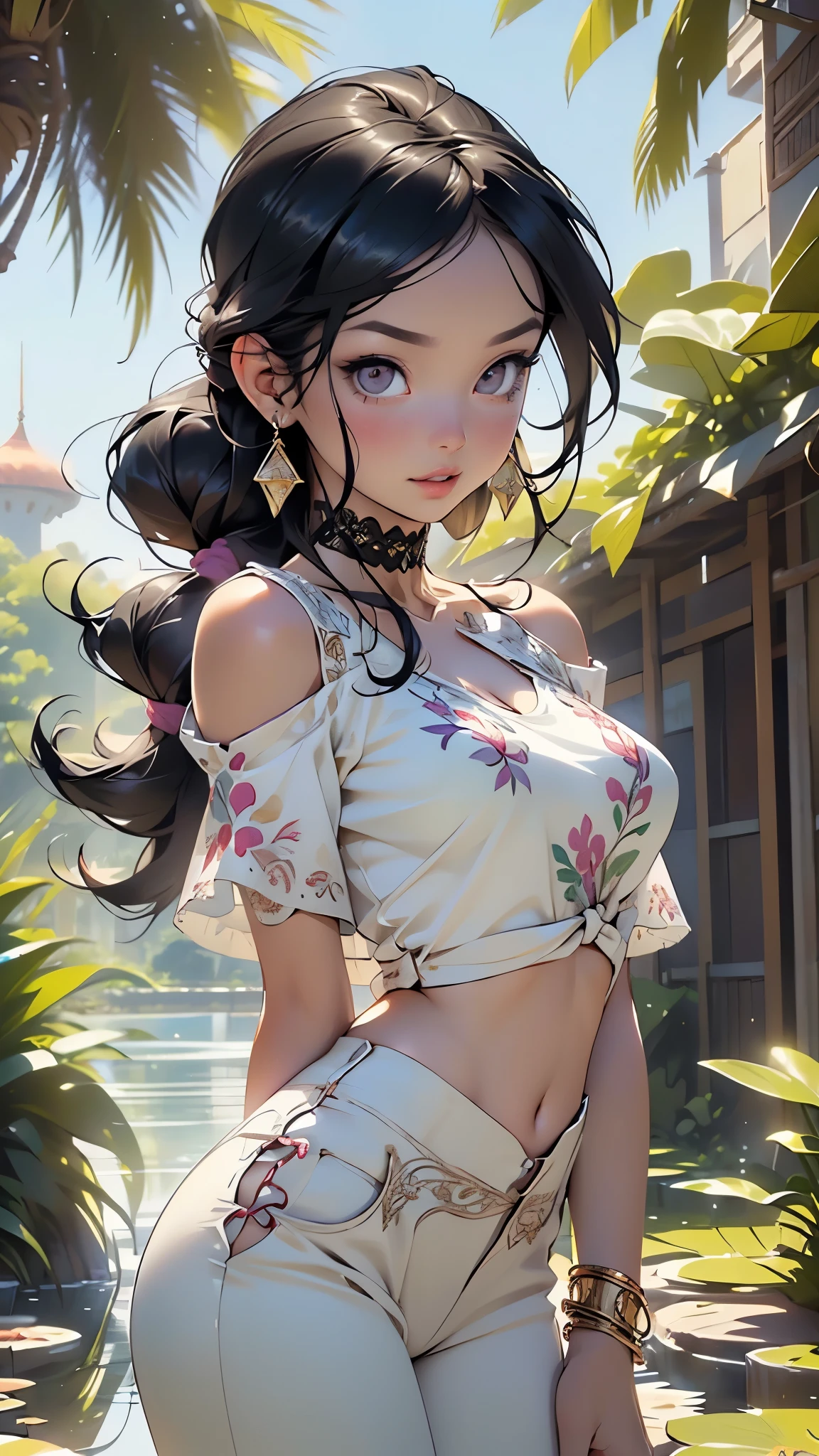 melancholy, quiet, calm, bright, masterpiece, best quality, 1girl, (JinxLol:1.2), (ultra photorealistic:1.3), (masterpiece:1.4), best quality, ((realistic)), high quality, ultra detailed, ((Real image)), ((realistic skin)), ((realistic face)),(illustration:1.05), (beautiful:1.05), (beautiful detailed eyes:1.05), (cinematic light:1.1), Full body, precise proportions, 18-year-old girl, skinny model lying next to the bed, BLACK hair fluttering in the wind, tulle, long legs, feet slightly open, buttocks, blush, shyness, collarbone, abdominals, double weave, beautiful and delicate face, fair skin, real skin, (face detail), pores, super high resolution, 8k, parameters Best quality, masterpiece, super high resolution, (Realistic 2.0), More details, detailed skin, transparent panties, wide smile, white teeth, full voluminous hair, perfect and well-designed eyes, girlfriend, beautiful, beautiful, flowers, studio lighting
