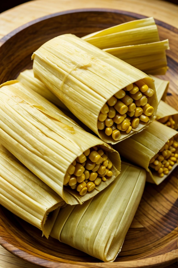 tamales, wrapped in corn husks.