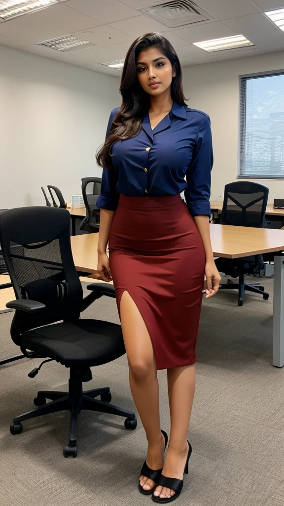 6 feet tall big breasted beautiful indian girl in office