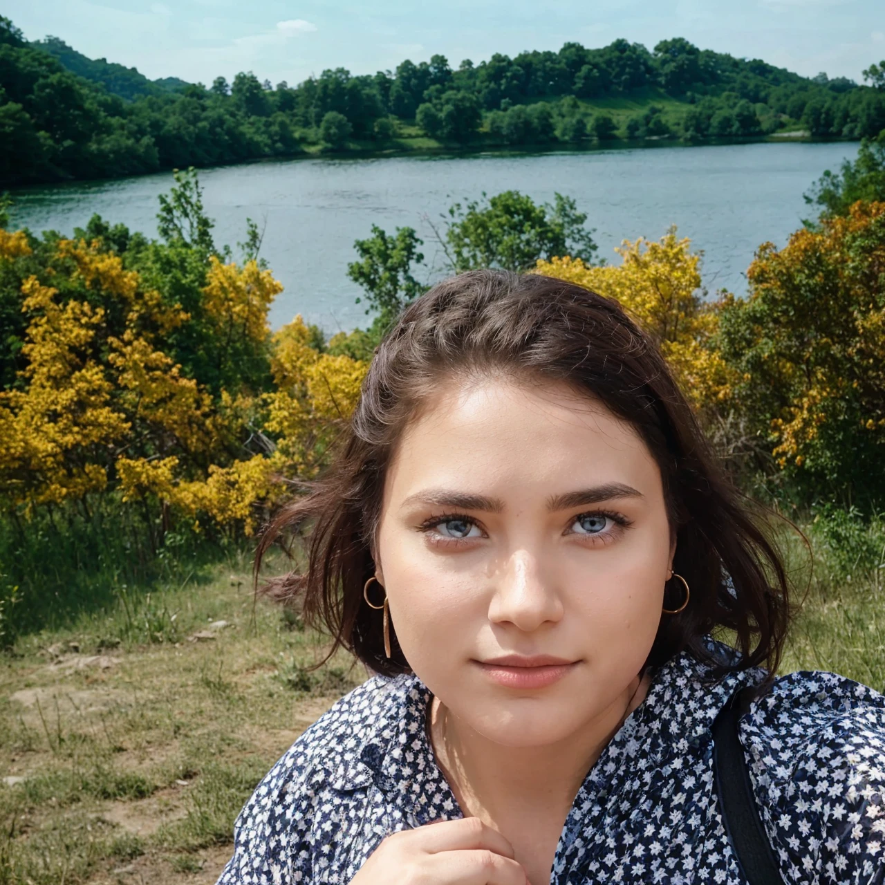 God images mountain background and beautiful eyes and king dress