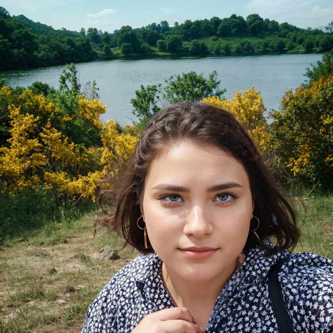 God images mountain background and beautiful eyes and king dress