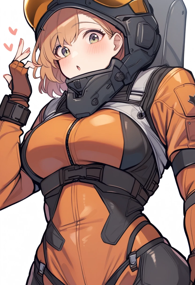 A girl，Asuka，Combat Suit，For the audience，bust，White background