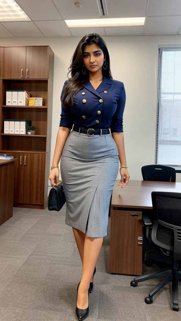6 feet tall big breasted beautiful indian girl in office