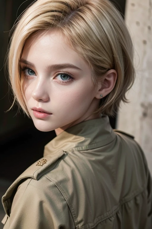 Short hair white girl woman military israelí