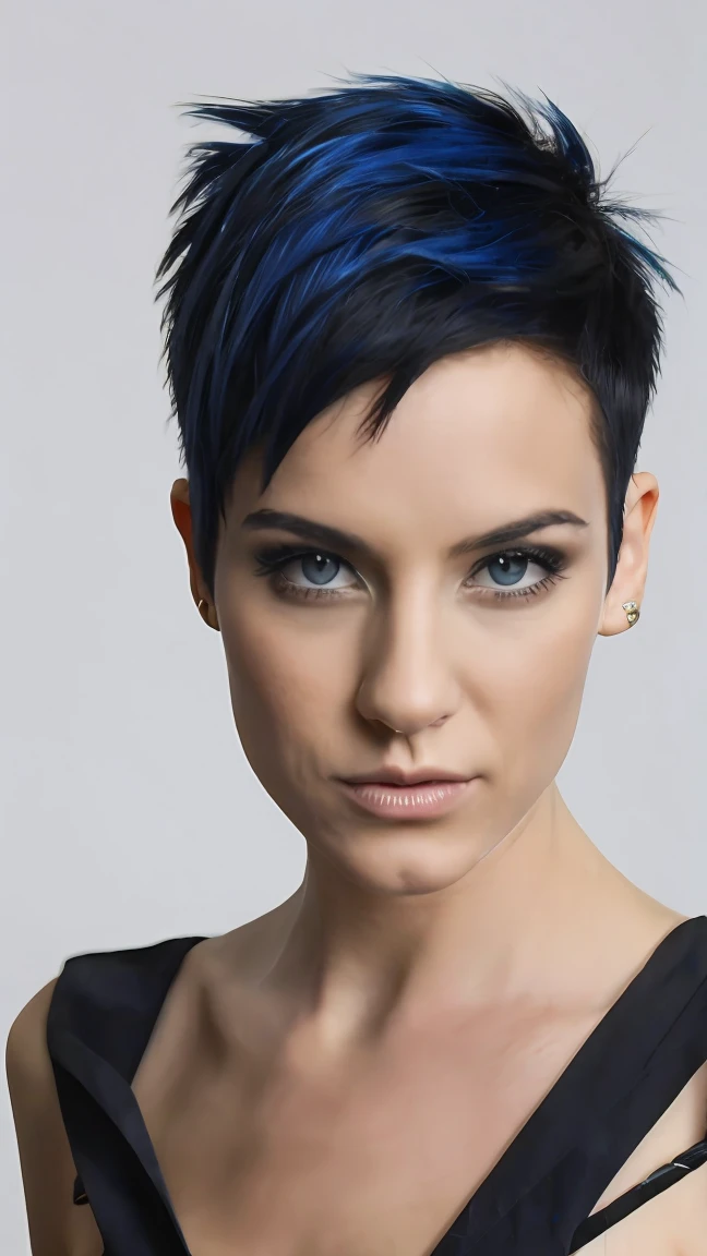 Punk woman  pixie  hair 