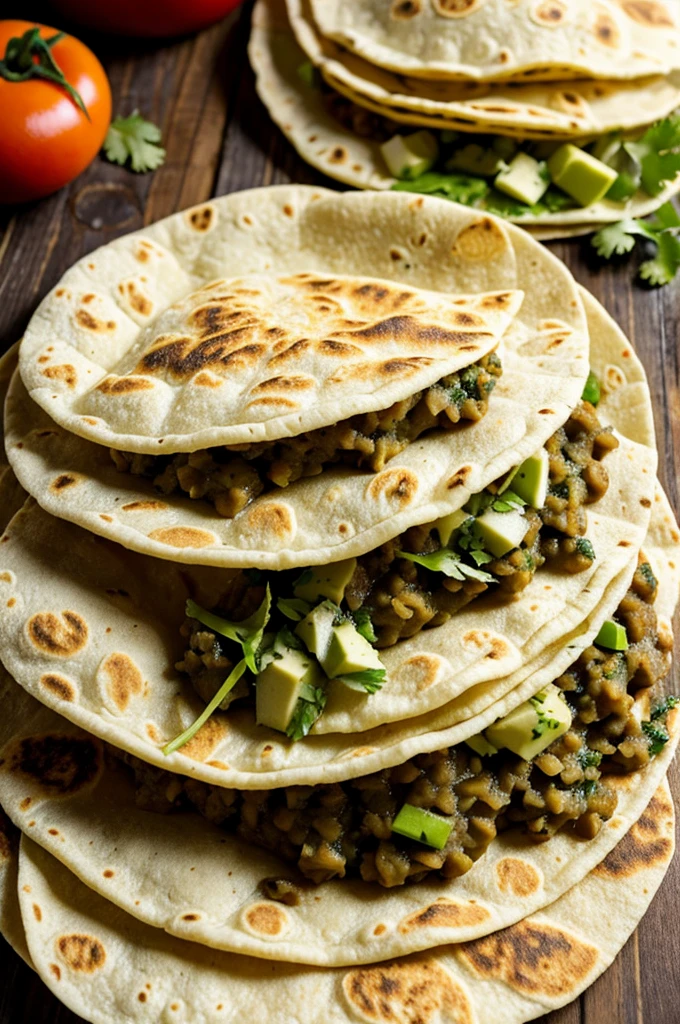 Tortillas stuffed with huitlacoche and cheese, with a touch of epazote.