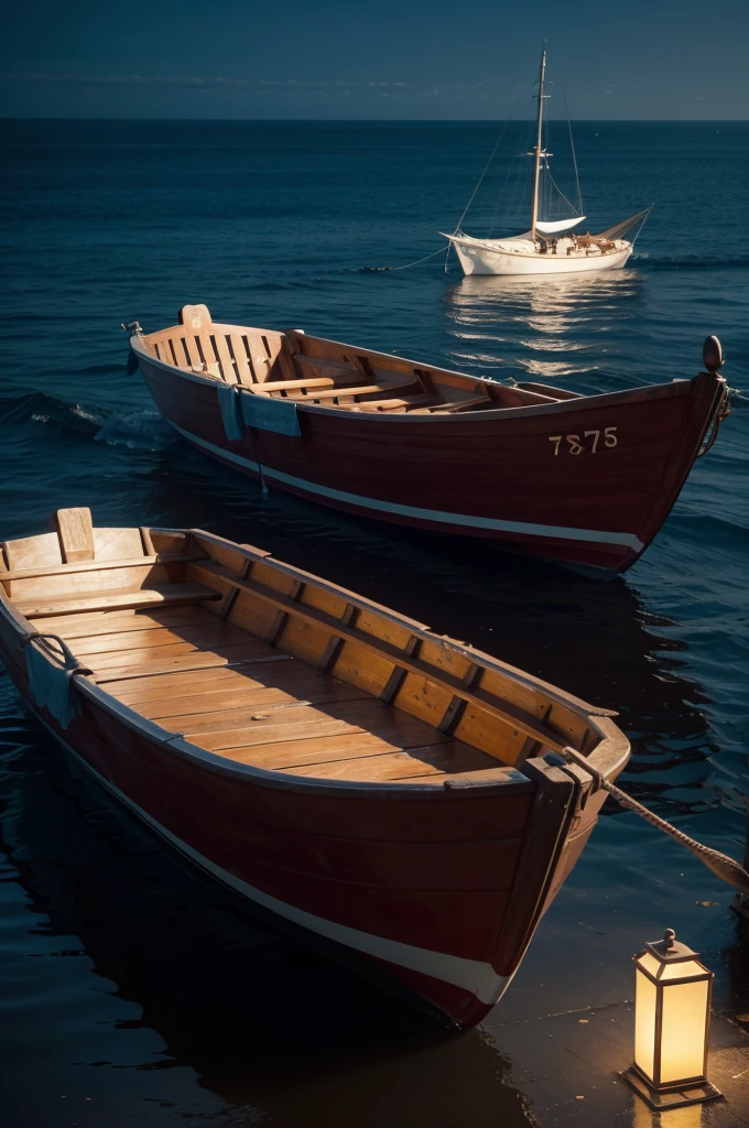 rowboat, ocean, Lumiere, Ceu,
