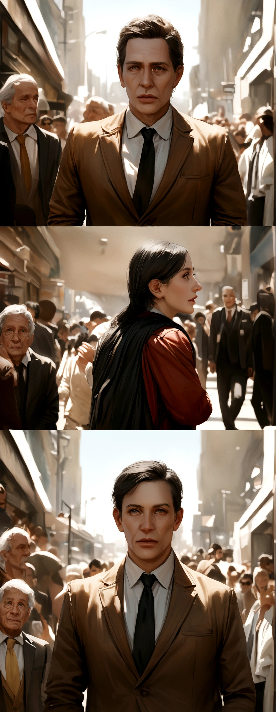 When speaking in public, pause slightly before saying something important. This gathers everyone's attention and increases the importance of what you are saying.hyperrealistic,cinematic,8k