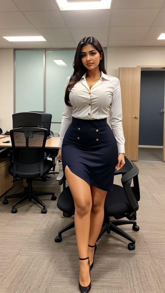 6 feet tall big breasted beautiful indian girl in office