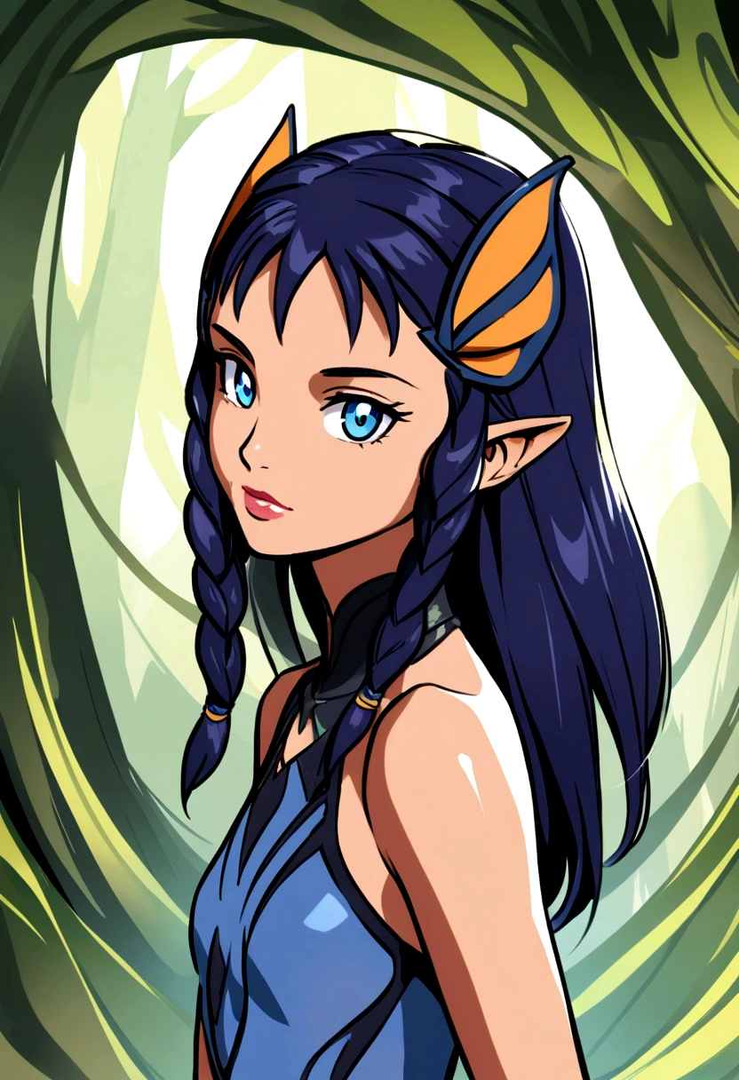 Na'vi girl, medium length braided hair from the Omaticaya clan. Avatar by James Cameron