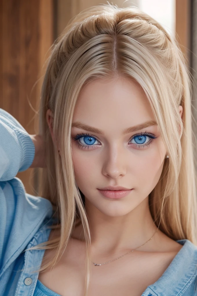 The most beautiful blue-eyed blonde in the world at 25 years old