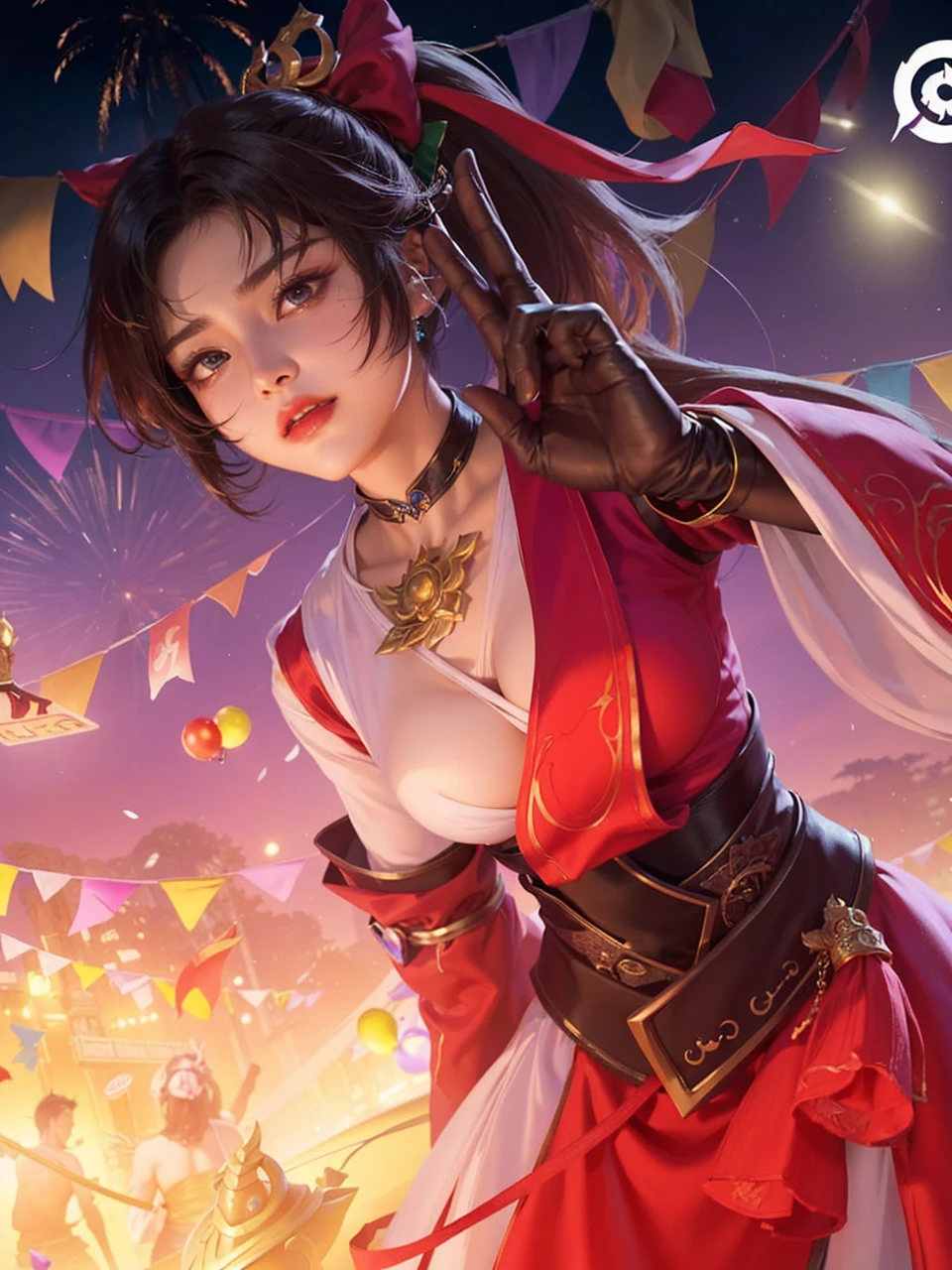 a close up of a woman with a purple and black costume, shadowbringers cinematic, 4 k detail fantasy, a beautiful fantasy empress, game cg, xianxia fantasy, xianxia hero, 2. 5 d cgi anime fantasy artwork, cinematic goddess close shot, ruan jia and artgerm, wow 4 k detail fantasy, hyperdetailed fantasy character
