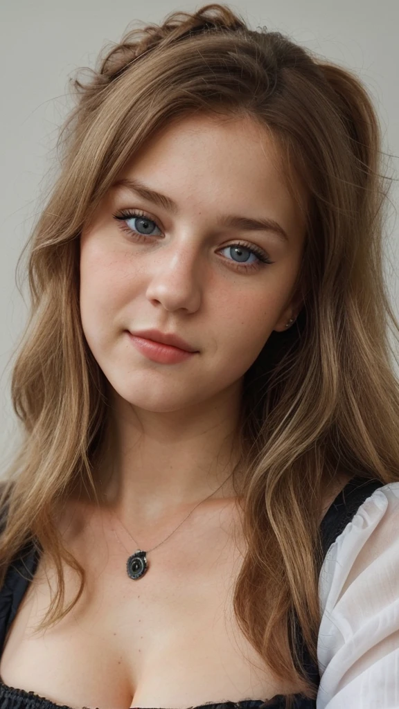 Beautiful girl of German nationality, full face photo 