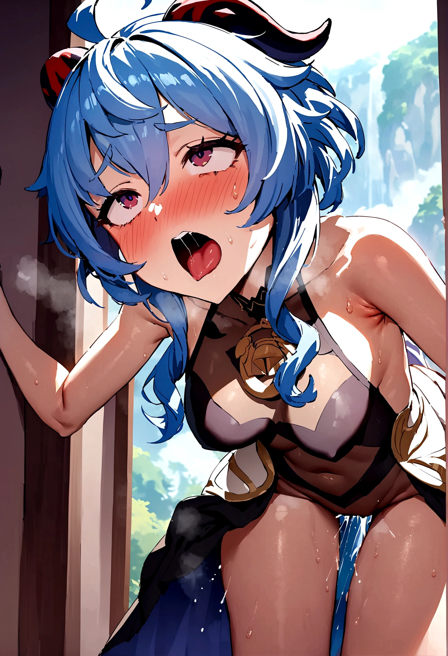 NSFW,masterpiece,Highest quality,High resolution,Super detailed,ganyu \(genshin impact\),(Prostitute),(High quality small clothes),Embarrassed,Estrus,Astonishment,excited,blush,Sweat,orgasm,Climax,(Squirting),Ahegao,Roll your eyes、squint,(Stern middle-aged man),Having intense sex,Insert,Creampie,,Japanese-style room