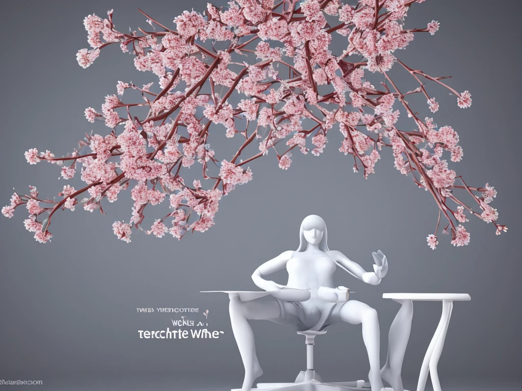 technology web page including cherry flower on the scenario