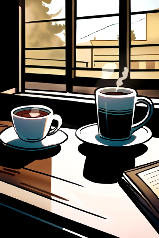 A beautiful morning with cups of coffee with loved one