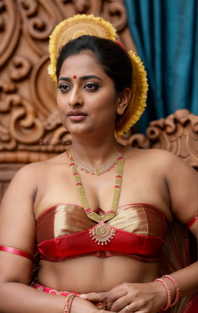Foto RAW, photorealistic, photography, full body shot, 50 years old Woman, master shot, perfect eyes, goddess like beauty, pierced eyes, perfect thick chubby mallu Desi aunty bhabhi, Wearing a Stanapatta, a chest-band.Saree model, model Photography, Indian saree shoot, Indian traditional wear advertising photography, traditional wear brand shoot, face of Indian actress Sonakshi Sinha, masterpiece, realistic, realism, incredible details,  pleasure, photorealism, detailed skin, skin pores, high contrast, photorealistic Artstation 8k HD digital art trend of high definition and detailed realistic skin texture, ultra detail, realistic skin texture, armature, best quality, ultra high definition, (photorealistic:1.4),, high resolution, detail, raw photo, sweat, Re sharp, by Lee Jefferies Nikon D850 Film Stock Photo 4 Kodak Portra 400 Camera F1.6 Lens Rich Color Ultra Real Realistic Realistic Textures Dramatic Lighting Unreal Engine Trending at Art Station Cinestill 800,(pele altamente detalhada: 1.2), 8k UHD, DSLR, soft-lighting, alta qualidade, grain of film, Fujifilm XT3,she didn't like to wear blouse or bra, she is happy to wear only saree, she hates blouse or bra, detailed hairy armpits, hyper realistic skin, skin pores, sweat, veins, 