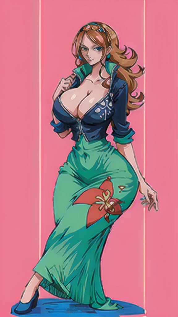 full body in image, full nami from one piece, nami clothes, full woman, full body, simple hair, female body, curvy body, thicc body, big thighs, voluptuous body, full thick body, dinamic pose, curve body. detalied pose, body, simple background, expressive face, focus on face, line art, sketch
