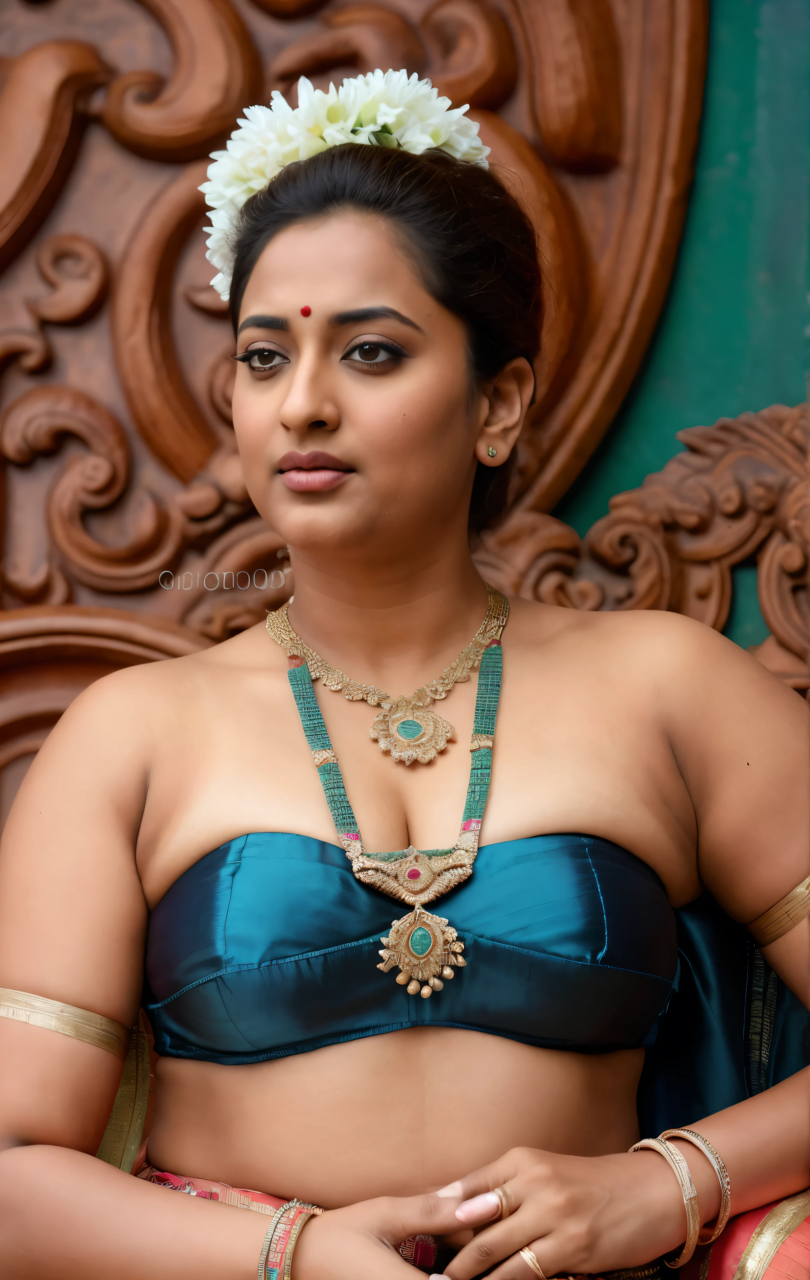 Foto RAW, photorealistic, photography, full body shot, 50 years old Woman, master shot, perfect eyes, goddess like beauty, pierced eyes, perfect thick chubby mallu Desi aunty bhabhi, Wearing a Stanapatta, a chest-band.Saree model, model Photography, Indian saree shoot, Indian traditional wear advertising photography, traditional wear brand shoot, face of Indian actress Sonakshi Sinha, masterpiece, realistic, realism, incredible details,  pleasure, photorealism, detailed skin, skin pores, high contrast, photorealistic Artstation 8k HD digital art trend of high definition and detailed realistic skin texture, ultra detail, realistic skin texture, armature, best quality, ultra high definition, (photorealistic:1.4),, high resolution, detail, raw photo, sweat, Re sharp, by Lee Jefferies Nikon D850 Film Stock Photo 4 Kodak Portra 400 Camera F1.6 Lens Rich Color Ultra Real Realistic Realistic Textures Dramatic Lighting Unreal Engine Trending at Art Station Cinestill 800,(pele altamente detalhada: 1.2), 8k UHD, DSLR, soft-lighting, alta qualidade, grain of film, Fujifilm XT3,she didn't like to wear blouse or bra, she is happy to wear only saree, she hates blouse or bra, detailed hairy armpits, hyper realistic skin, skin pores, sweat, veins, 