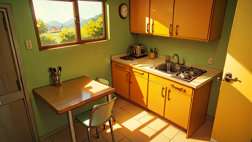 kitchen, bright sunny