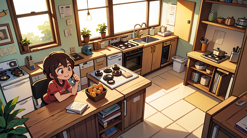 kitchen, bright sunny