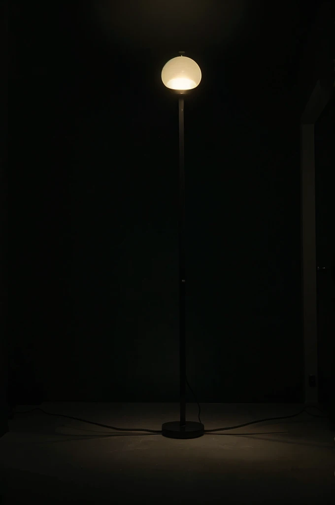 an image with six lamps, one of them accesses with a completely black background