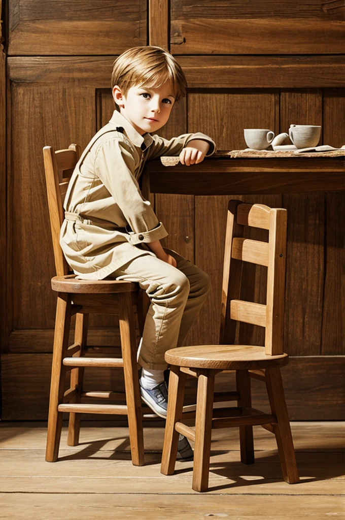 drawing of the prince sitting on a wooden chair