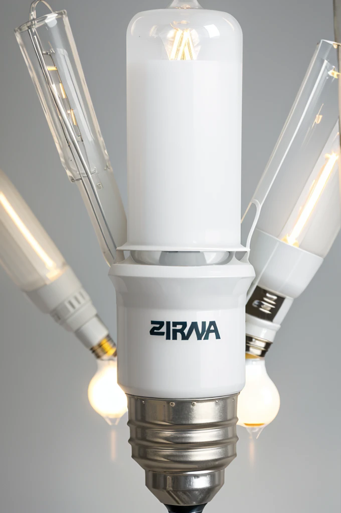 a close up of a light bulb surrounded by a group of other light bulbs, light bulbs, light bulb, lighting branca quente, many light sources, some bulb lights, flickering fluorescent lights, light bulb, dim fluorescent lighting, enlightening, the idea, an upright light bulb, on a gray background, lighting, lights, white lighting, glowing white accent lighting