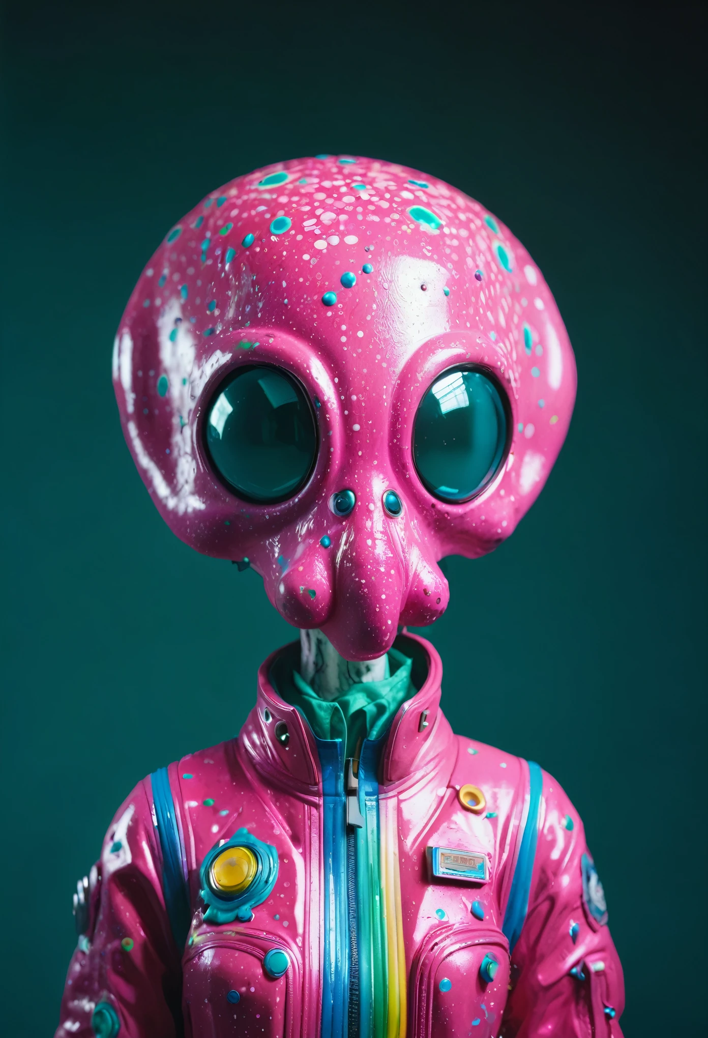 8K, ARTISTIC photogrAphy, best quAlity, mAsterpiece: 1.2), A (potrAit:1.2) Don Bluth Style  ASTRONAUT Cthulhu pink Toon Doll, full body RAW candid cinema, cyan hair, 16mm, color graded portra 400 film, remarkable color, ultra realistic, sad admosphere, dark lighting, oppressive atmosphere, depressive colors, kodak portra 400, photograph,r, Natural Light,  Pinhead lighgts, blur reflection, Brush Strokes, Smooth, abstract, Splatter, Oil On Canvas, rainbow colors, fractal isometrics details bioluminescens : a stunning realistic photograph of wet bone structure, 3d render, octane render, intricately detailed, titanium decorative headdress, cinematic, trending on artstation | Isometric | Centered