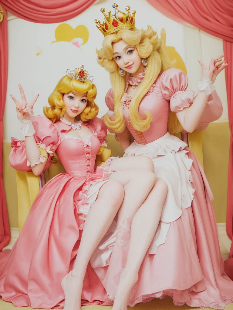 Princess peach spread eagle