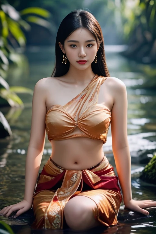 Close-up of woman in black bikini in body of water, Gorgeous Chinese model, Attractive and beautiful, sexy girl, attractive woman, beautiful female model, beautiful asian girl, beautiful model girl, Chinese girl, very beautiful woman, beautiful asian woman, beautiful model, Japanese model, traditional beauty, black underwear, beautiful female model, Hot with bright sunlight