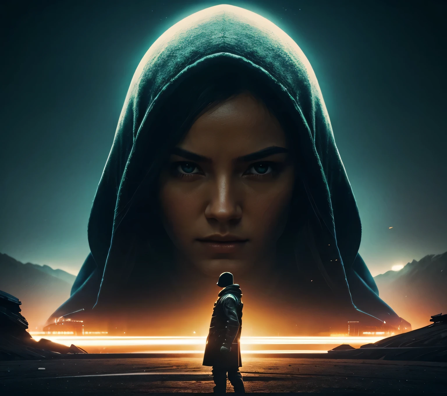 Intensely the movie, a captivating poster for the movie "Dangerous Relations" The composition exudes cinematic lighting and color grading. A view from a height of 10 inches of a 15th-century Russian village. In the center a man with capable, head bowed.A dark atmosphere of horror and hopelessness.The names of the actors "Fellype Light" are thrown in soft Russian font at the bottom. Inspired by the conceptual works of Maciej Kuciara, Jama Jurabayev, and Wojtek Fus, this poster incorporates a soft Russian typeface at the bottom. Inspired by the conceptual works of Maciej Kuciara, Jama Jurabayev and Wojtek Fus, this poster incorporates a rich cinematic color gradation reminiscent of Kodak Porta 400 and Cinestill 800 film, shot through a Leica M10 lens, with a cinematic high contrast