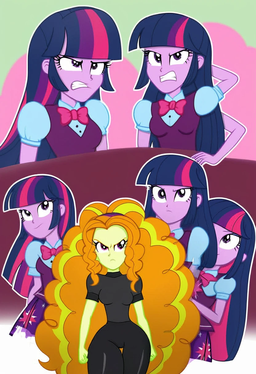 Eqg Twilight sparkle bodystocking  kiss  adagio . Angry