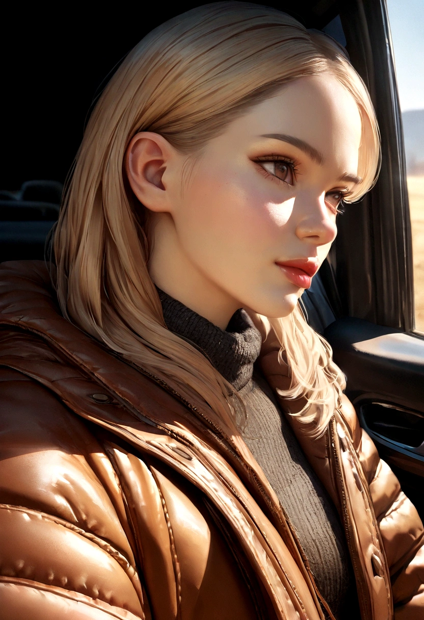 gorgeous young russian woman,with beautiful blond hair, face camera, close up, seating in a car, wearing winter outfit,beautiful face, masterpiece, best quality, ultra-detailed, solo, shadows, contrast, cinematic light, side lightin g, ultra high resolution, best shadow, RAW, 4k, 85 mm, poca profundidad de campo, Kodak Vision Color, extre madamente detallado, Cinematographer_\(ultra\), photorealistic, Realstic, Postproceso, Maximum details, asp ereza, vida real, ultra realista, fotorrealismo, Cinematographer, 8k UHD, Cinematographer