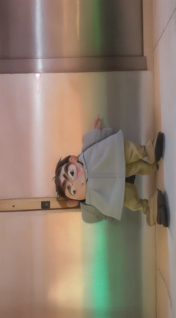 there is a boy with full body photo, full body shot photograph, in high quality